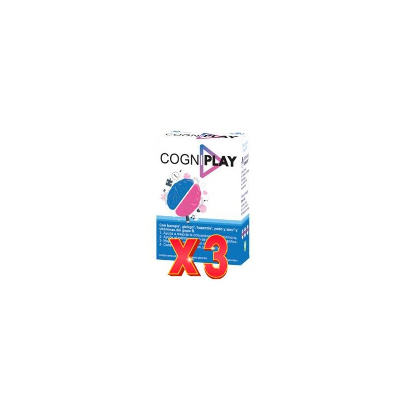 Pack de 3 unidades Cogniplay 30 Comprimidos Bioserum Pack de 3 unidades Cogniplay 30 Comprimidos Bioserum