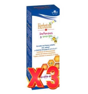 Pack de 3 unidades Herbetom Kids Defensas Y Energia Jarabe 250 Ml Bioserum