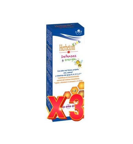 Pack de 3 unidades Herbetom Kids Defensas Y Energia Jarabe 250 Ml Bioserum