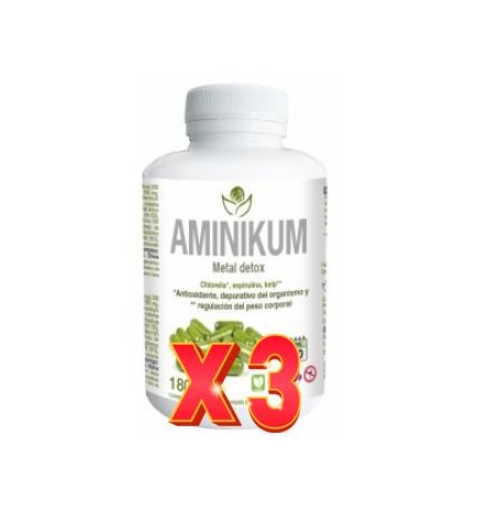 Pack de 3 unidades Aminikum 180 Capsulas Bioserum
