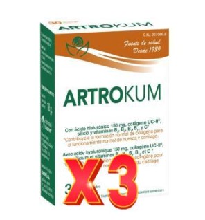 Pack de 3 unidades Artrokum 30 Comprimidos Bioserum