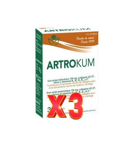 Pack de 3 unidades Artrokum 30 Comprimidos Bioserum