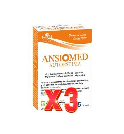 Pack de 3 unidades Ansiomed Autoestima 45 Capsulas Bioserum