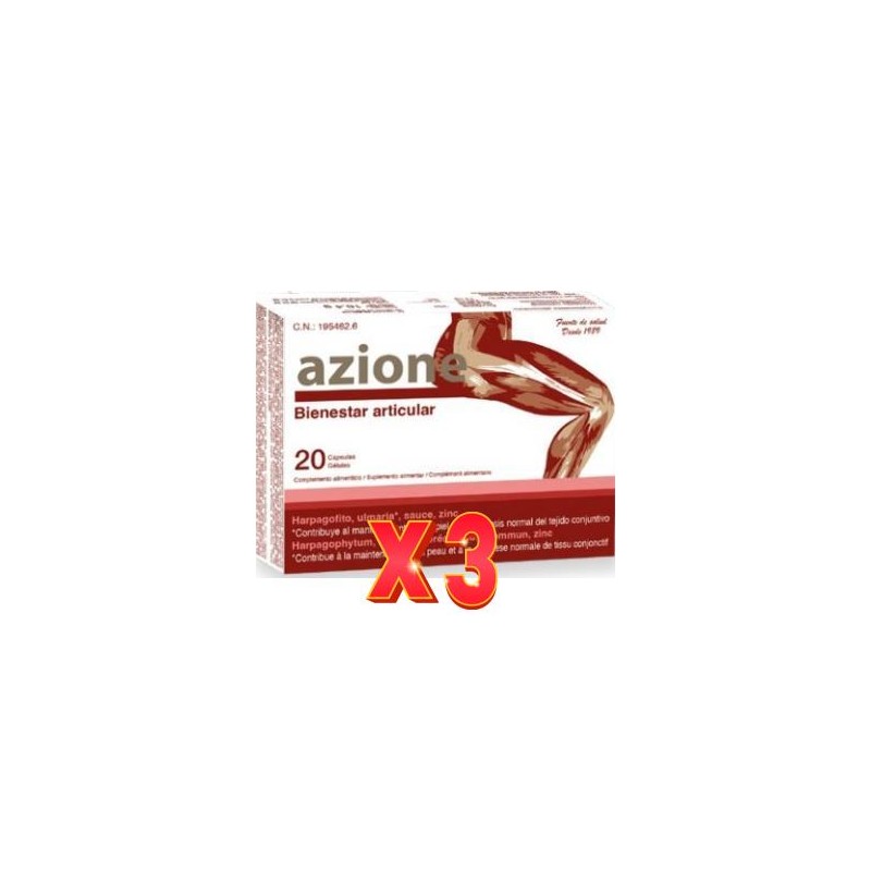 Pack de 3 unidades Azione 20 Capsulas Bioserum