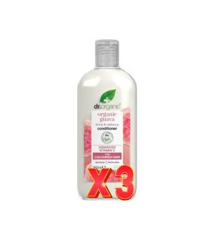 Pack de 3 unidades Acondicionador Cabello Teñido Guayaba 265Ml Dr. Organic