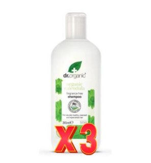 Pack de 3 unidades Champu Cuero Cabelludo Sensible Calendula 265Ml Dr. Organic