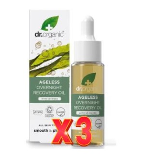Pack de 3 unidades Aceite Noche Siempre Joven Algas Marinas 30Ml Dr. Organic