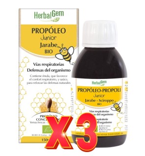 Pack de 3 unidades Propoleo Junior Jarabe Bio 150 Ml Herbalgem