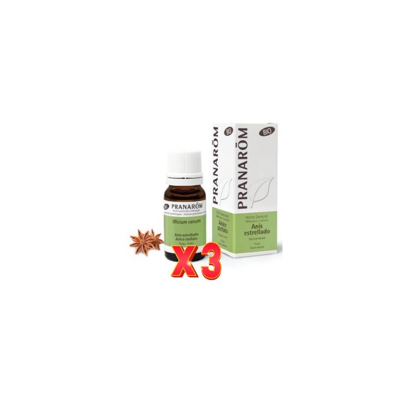Pack de 3 unidades Anis Estrellado Fruto Aceite Esencial 10 Ml Bio Pranarom Aceites Pack de 3 unidades Anis Estrellado Fruto Aceite Esencial 10 Ml Bio Pranarom Aceites