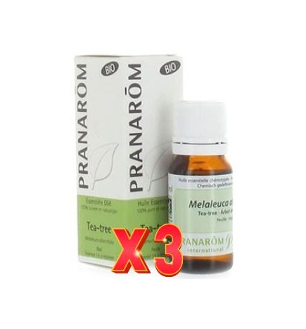 Pack de 3 unidades Arbol Del Te Hoja Aceite Esencial Bio 10 Ml Pranarom Aceites