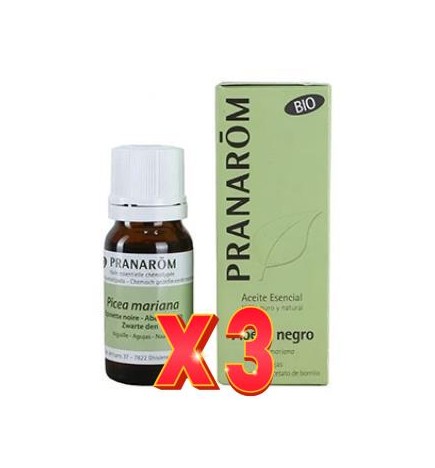 Pack de 3 unidades Abeto Negro Agujas Aceite Esencial Bio 10 Ml Pranarom Aceites