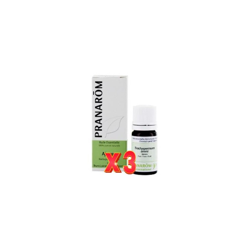 Pack de 3 unidades Ajowan Aceite Esencial 10 Ml Pranarom Aceites