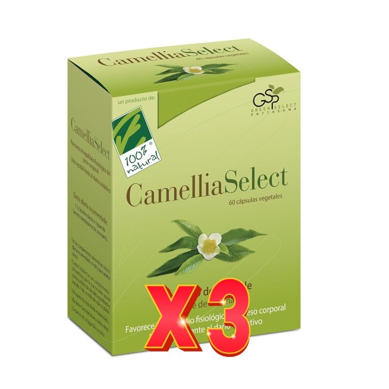 Pack de 3 unidades Cameliaselect 60 Capsulas Cien Por Cien Natural Pack de 3 unidades Cameliaselect 60 Capsulas Cien Por Cien Natural