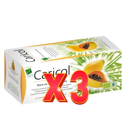 Pack de 3 unidades Caricol 20Sbrs. Cien Por Cien Natural