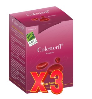 Pack de 3 unidades Colesteril 90 Capsulas Cien Por Cien Natural