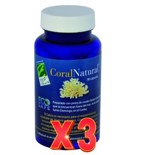 Pack de 3 unidades Coralnatural 90 Capsulas Cien Por Cien Natural