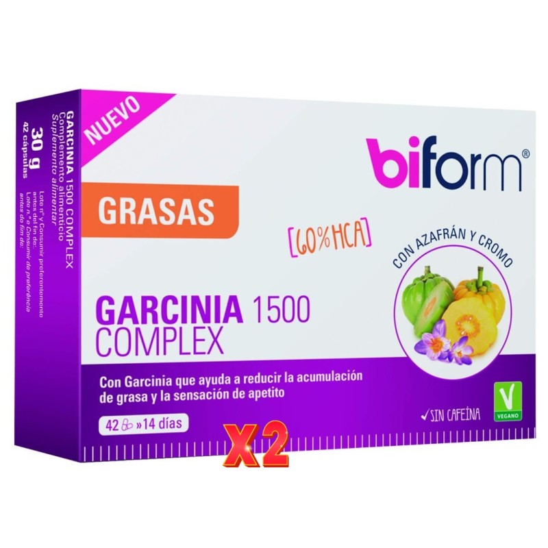 Pack de 2 unidades Garcinia 1500 Complex Envase 42Cápsulas Dietisa Pack de 2 unidades Garcinia 1500 Complex Envase 42Cápsulas Dietisa