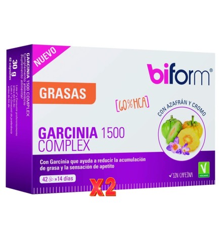Pack de 2 unidades Garcinia 1500  Complex Envase 42Cápsulas Dietisa