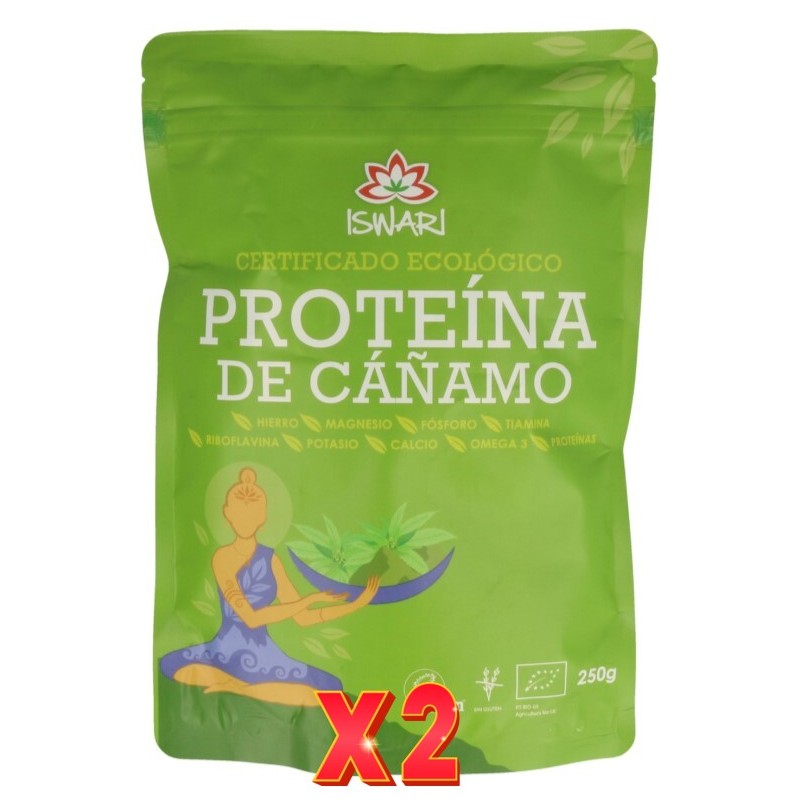 Pack de 2 unidades Proteína De Cáñamo Bio 250G Iswari