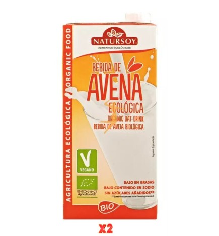 Pack de 2 unidades Bebida De Avena Natursoy 1 L Natursoy