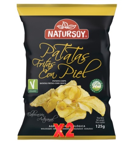Pack de 2 unidades Patatas Fritas Con Piel 125G 125 G Natursoy