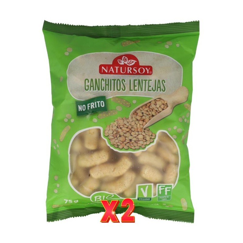 Pack de 2 unidades Ganchitos Lentejas 75G Natursoy Pack de 2 unidades Ganchitos Lentejas 75G Natursoy