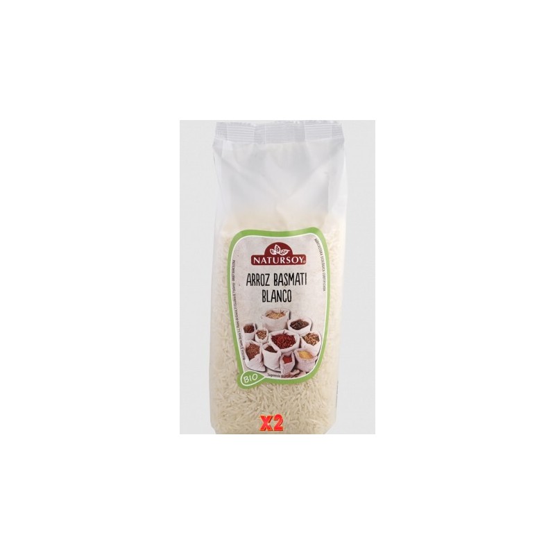 Pack de 2 unidades Arroz Basmati Blanco 500 G Natursoy