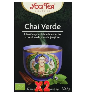 Pack de 2 unidades Yogi Tea Chai Verde 17 X 1,8 G Yogi Tea