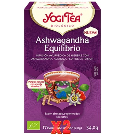 Pack de 2 unidades Yogi Tea Ashwagandha Equilibrio 17 Bags 17 X 1,8 G Yogi Tea