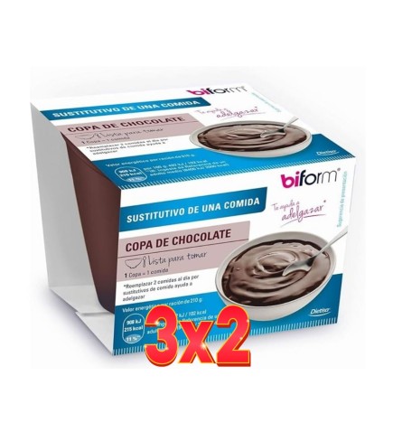 Pack 3x2 unidades Copa Chocolate Envase 210 G Dietisa