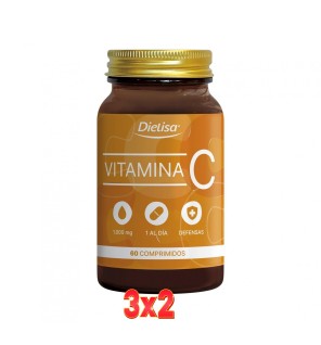 Pack 3x2 unidades Dielisa Vitamina C Envase 60 Comprimidos Dietisa