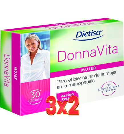 Pack 3x2 unidades Donnavita Envase 30 Cápsulas Dietisa