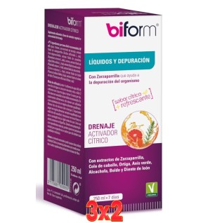 Pack 3x2 unidades Drenaje Activador Cítrico Envase 250 Ml Dietisa