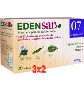 Pack 3x2 unidades Edensan  Circulación 07 Envase 20 Filtros Dietisa
