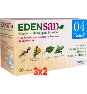 Pack 3x2 unidades Edensan  Renal 04 Envase 20 Filtros Dietisa