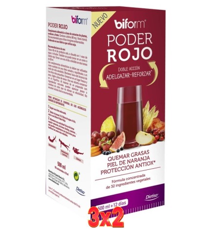 Pack 3x2 unidades Poder Rojo Envase 500 Ml Dietisa