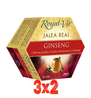 Pack 3x2 unidades Royal-Vit Ginseng 20 Viales Dietisa