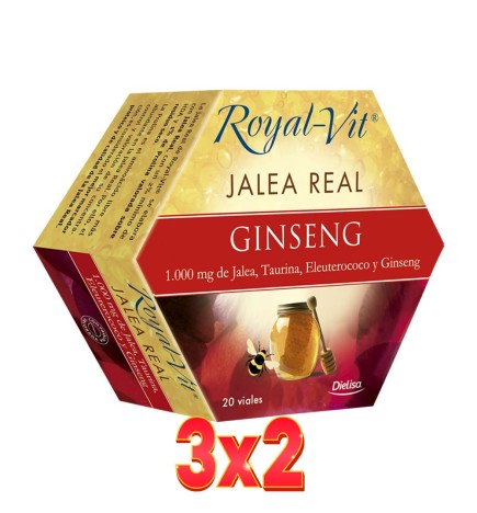 Pack 3x2 unidades Royal-Vit Ginseng 20 Viales Dietisa