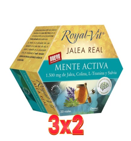 Pack 3x2 unidades Royal-Vit Mente Activa 20 Viales Dietisa