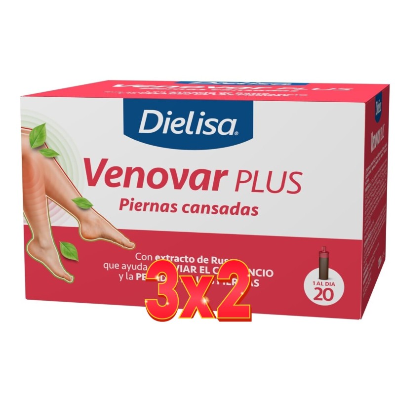 Pack 3x2 unidades Venovar Plus 20 Viales Dietisa Pack 3x2 unidades Venovar Plus 20 Viales Dietisa