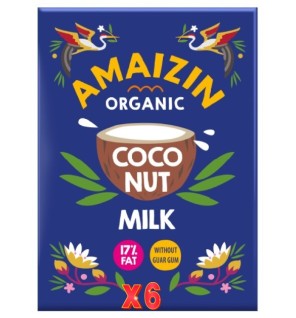 Pack de 6 unidades Leche De Coco 500 Ml Amaizin