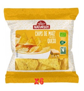 Pack de 6 unidades Chips De Maíz Queso 75 G Natursoy