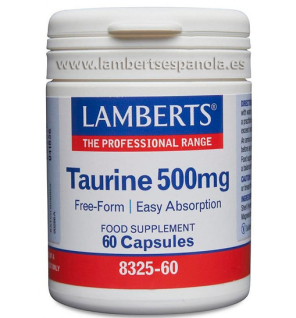 Taurina 500 Mg 60 Cápsulas Lamberts