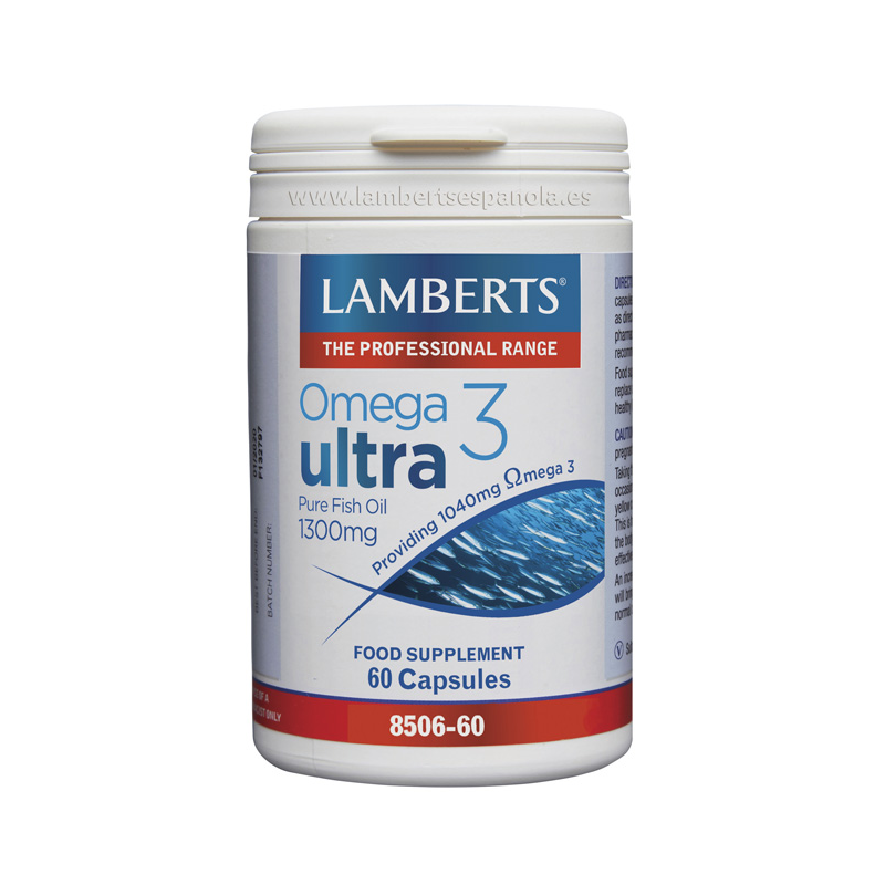 Omega 3 Ultra (Aceite De Pescado Puro 1300 Mg) 60 Cápsulas Lamberts