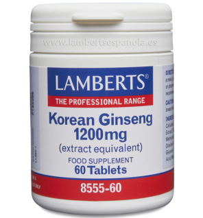 Ginseng Coreano 1200 Mg 60 Tabletas Lamberts