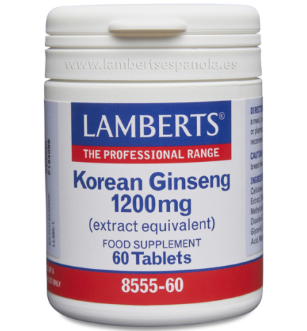 Ginseng Coreano 1200 Mg 60 Tabletas Lamberts