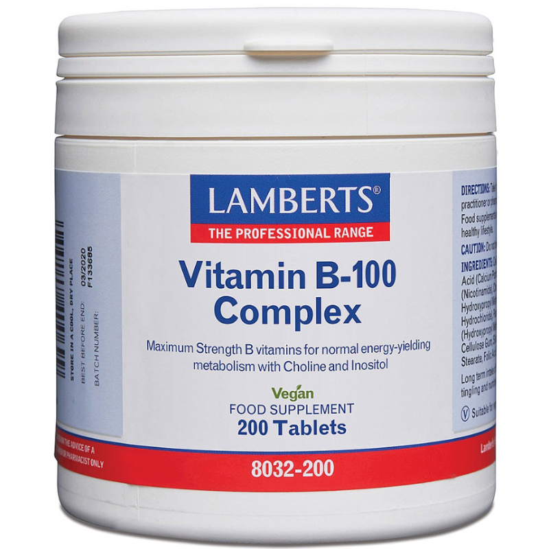 Complejo De Vitaminas B-100 60 Tabletas Lamberts Complejo De Vitaminas B-100 60 Tabletas Lamberts