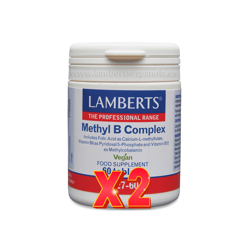 Pack de 2 unidades Methyl B Complex 60 Tabletas Lamberts Pack de 2 unidades Methyl B Complex 60 Tabletas Lamberts