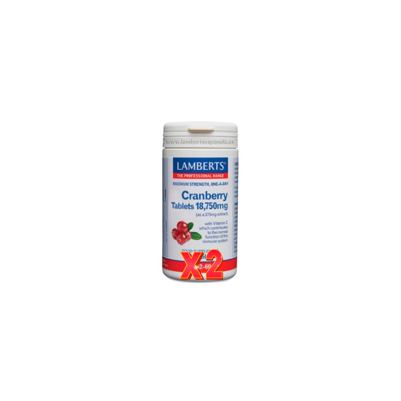 Pack de 2 unidades Arándano Rojo 18.750 Mg 60 Cápsulas Lamberts