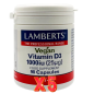 Pack de 5 unidades Vitamina D3 Vegana 1000 Ui (25 µg) 90 Cápsulas Lamberts